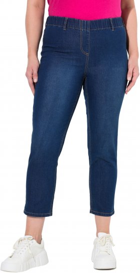 Ulla Popken Cropped Jeggings Blue Denim - Jeansy & Spodnie w Dużych Rozmiarach – Plus Size - 