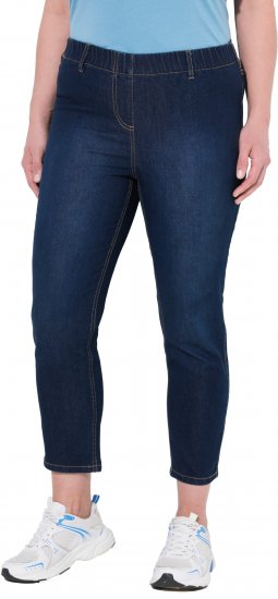 Ulla Popken Cropped Jeggings Denim Blue - Jeansy & Spodnie w Dużych Rozmiarach – Plus Size - 