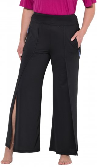 Ulla Popken Split Leg Uv Protective Pants Black - Jeansy & Spodnie w Dużych Rozmiarach – Plus Size - 