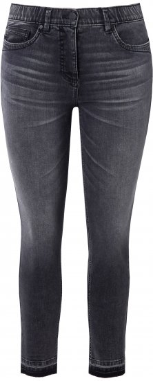 Ulla Popken Raw Edge Stretch Fit Jeans Black - Jeansy & Spodnie w Dużych Rozmiarach – Plus Size - 