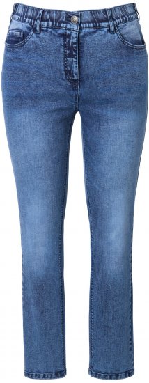 Ulla Popken Vintage Wash Stretch Fit Jeans Blue Denim - Jeansy & Spodnie w Dużych Rozmiarach – Plus Size - 