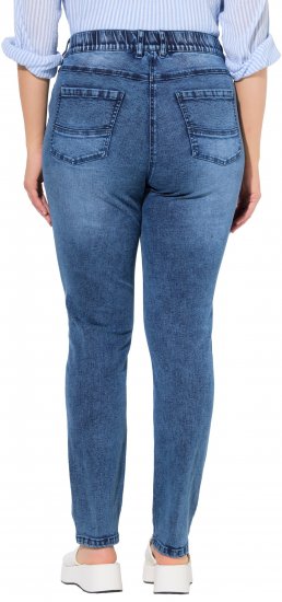 Ulla Popken Vintage Wash Stretch Fit Jeans Blue Denim - Jeansy & Spodnie w Dużych Rozmiarach – Plus Size - 