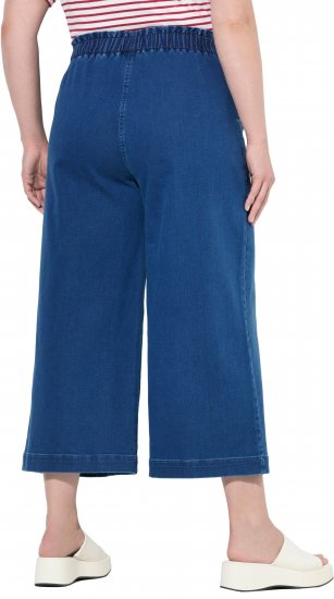 Ulla Popken Denim Culottes Blue - Jeansy & Spodnie w Dużych Rozmiarach – Plus Size - 
