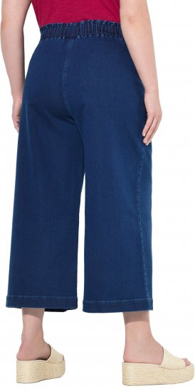 Ulla Popken Denim Culottes Denim Blue - Jeansy & Spodnie w Dużych Rozmiarach – Plus Size - 