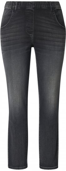 Ulla Popken Vintage Wash Jeggings Black - Jeansy & Spodnie w Dużych Rozmiarach – Plus Size - 
