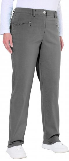 Ulla Popken Thermal Stretch Fit Mony Pants Graphite Grey - Jeansy & Spodnie w Dużych Rozmiarach – Plus Size - 