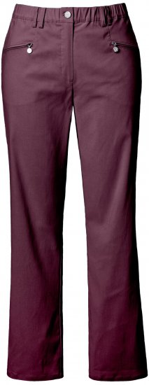 Ulla Popken Thermal Stretch Fit Mony Pants Aubergine - Jeansy & Spodnie w Dużych Rozmiarach – Plus Size - 