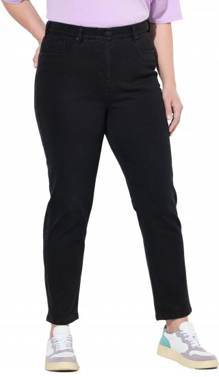 Ulla Popken Stretch Fit Mom Jeans Black - Jeansy & Spodnie w Dużych Rozmiarach – Plus Size - 