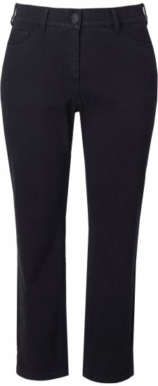 Ulla Popken Stretch Fit Boyfriend Jeans Black - Jeansy & Spodnie w Dużych Rozmiarach – Plus Size - 