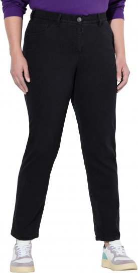 Ulla Popken Stretch Fit Boyfriend Jeans Black - Jeansy & Spodnie w Dużych Rozmiarach – Plus Size - 