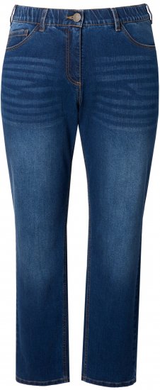 Ulla Popken Stretch Fit Boyfriend Jeans Blue - Jeansy & Spodnie w Dużych Rozmiarach – Plus Size - 