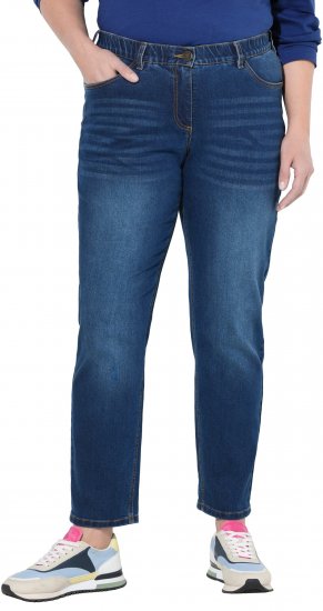Ulla Popken Stretch Fit Boyfriend Jeans Blue - Jeansy & Spodnie w Dużych Rozmiarach – Plus Size - 