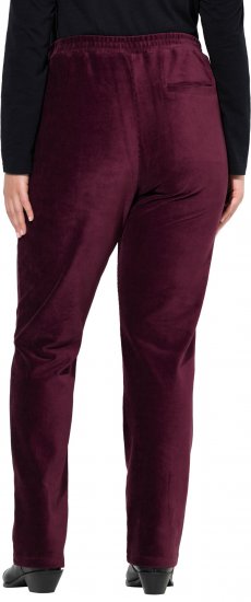 Ulla Popken Corduroy Elastic Waist Pants Brown - Jeansy & Spodnie w Dużych Rozmiarach – Plus Size - 