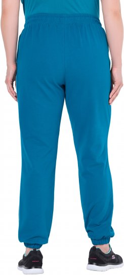 Ulla Popken Contrast Piping Joggers Blue - Jeansy & Spodnie w Dużych Rozmiarach – Plus Size - 
