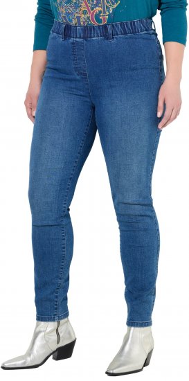 Ulla Popken Denim Jeggings Blue Denim - Jeansy & Spodnie w Dużych Rozmiarach – Plus Size - 