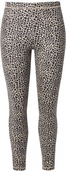 Ulla Popken Leopard Print Ski Leggings Black - Jeansy & Spodnie w Dużych Rozmiarach – Plus Size - 