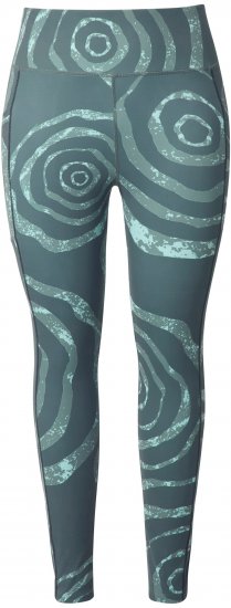 Ulla Popken Quick Drying Ripple Print Sport Leggings Black - Jeansy & Spodnie w Dużych Rozmiarach – Plus Size - 