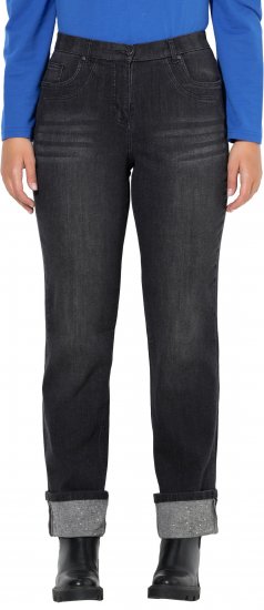 Ulla Popken Rhinestone Studded Jeans Grey - Jeansy & Spodnie w Dużych Rozmiarach – Plus Size - 
