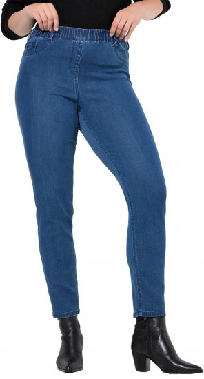 Ulla Popken Denim Five Pocket Jeggings Blue Denim - Jeansy & Spodnie w Dużych Rozmiarach – Plus Size - 