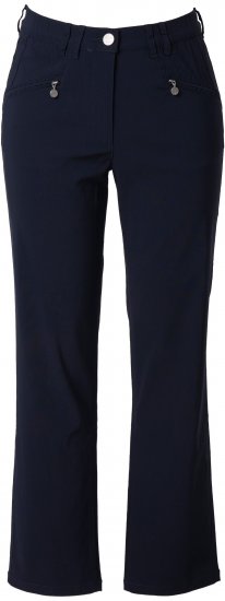 Ulla Popken Bengaline Elastic Waist Pants Navy - Jeansy & Spodnie w Dużych Rozmiarach – Plus Size - 