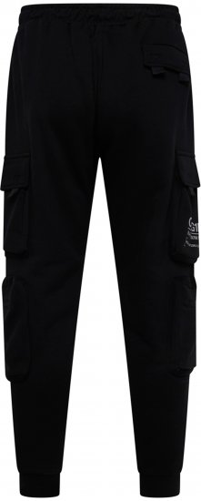 Kam Jeans 244 Raw Denim Cargo PKT Jog Pants Black - Dżinsy & spodnie - Dżinsy i Spodnie - W40-W70