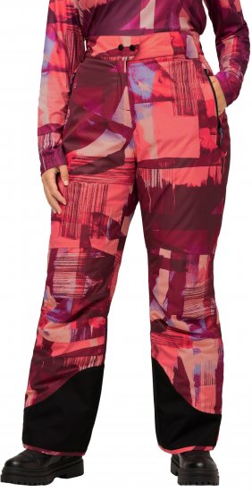 Ulla Popken Ski Pants Waterproof Velcro Closure Snow Gaiter Red - Jeansy & Spodnie w Dużych Rozmiarach – Plus Size - 