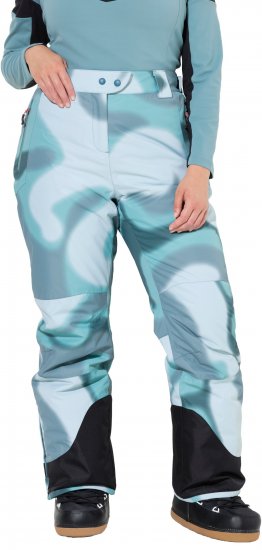 Ulla Popken Hyprar Ski Pants Waterproof Velcro Closure Shaped Knees Ice Green - Jeansy & Spodnie w Dużych Rozmiarach – Plus Size - 