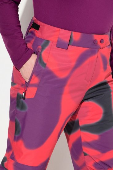 Ulla Popken Hyprar Ski Pants Waterproof Velcro Closure Shaped Knees Berry Pink - Odzież narciarska - 