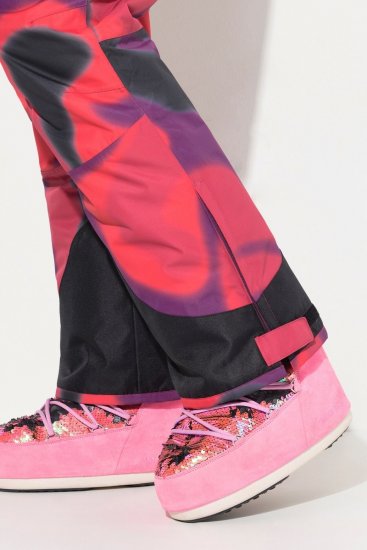Ulla Popken Hyprar Ski Pants Waterproof Velcro Closure Shaped Knees Berry Pink - Odzież narciarska - 