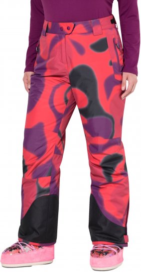 Ulla Popken Hyprar Ski Pants Waterproof Velcro Closure Shaped Knees Berry Pink - Jeansy & Spodnie w Dużych Rozmiarach – Plus Size - 
