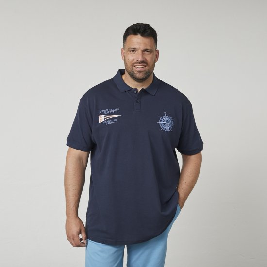 North Latitude 61129 Koszulka Polo z Piké z Haftem na Piersi Granatowy - Koszulki polo - Koszulki Polo 2XL-8XL