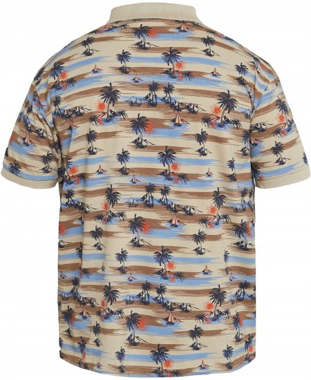 North Latitude 61133 Koszulka Polo z Piké z Nadrukiem Całościowym Piaskowy - Koszulki polo - Koszulki Polo 2XL-8XL
