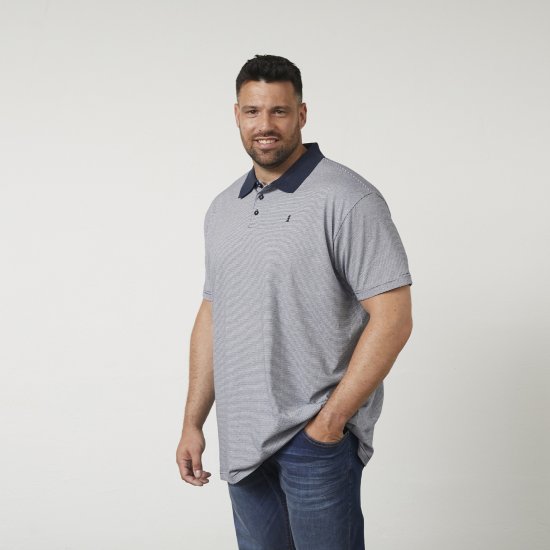 North Latitude 61136 Pasiasta Koszulka Polo Barwiona w Przędzy Granatowy - Koszulki polo - Koszulki Polo 2XL-8XL