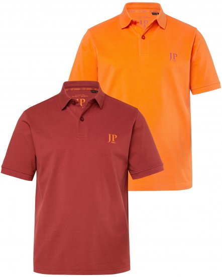 JP1880 Polo Shirts 2-pack Piqué Red Orange - Koszulki polo - Koszulki Polo 2XL-8XL