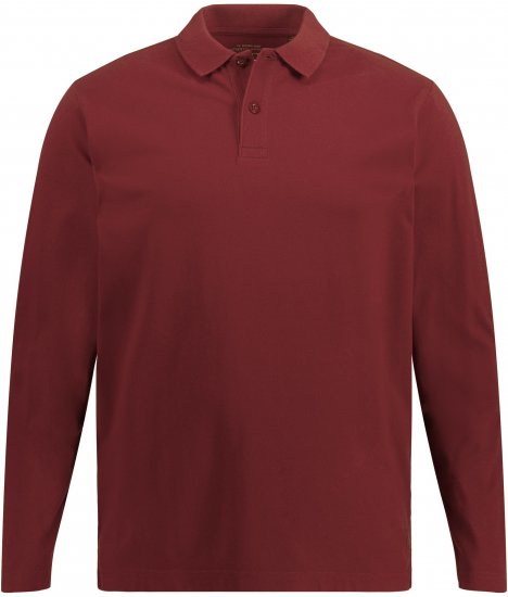 JP1880 Polo Shirt Long Sleeve Piqué Red - Koszulki polo - Koszulki Polo 2XL-8XL