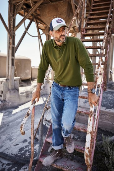 JP1880 Polo Shirt Basic Long Sleeve Pique Moss Green - Koszulki polo - Koszulki Polo 2XL-8XL