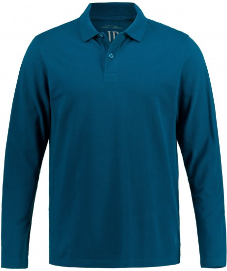 JP1880 Polo Shirt Long Sleeve Pique Blue - Koszulki polo - Koszulki Polo 2XL-8XL