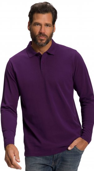 JP1880 Polo Shirt Long Sleeve Pique Purple - Koszulki polo - Koszulki Polo 2XL-8XL