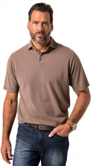 JP1880 Polo Shirt Short Sleeve Pique Vintage Brown - Koszulki polo - Koszulki Polo 2XL-8XL