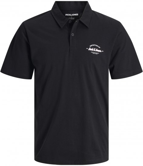 Jack & Jones Brandon Short Sleeve Polo Black - Koszulki polo - Koszulki Polo 2XL-8XL