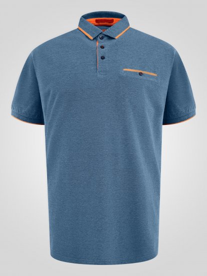 D555 Harvey Pique with Jacquard Collar & Cuffs Polo Teal - Koszulki polo - Koszulki Polo 2XL-8XL