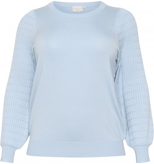Kaffe Curve Lini Knit Sweter Celestial Blue - Bluzy & bluzy z kapturem - 
