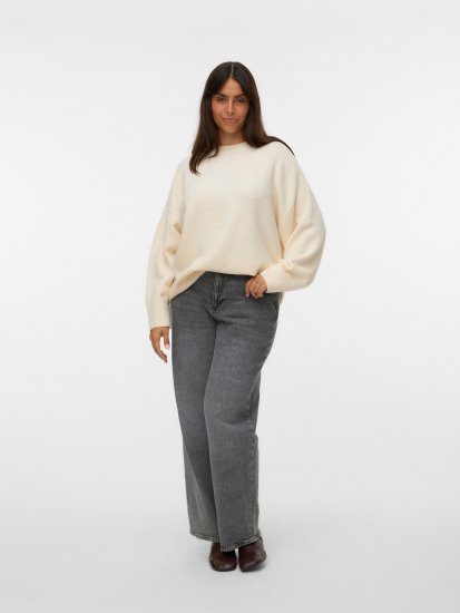 Vero Moda Boom Long Sleeve Pullover Birch - Swetry dzianinowe - 