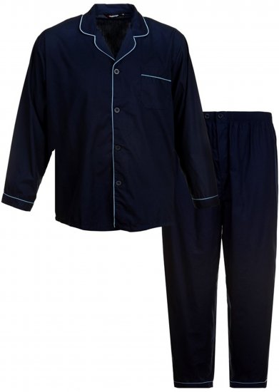 Espionage PJ057A Traditional Pyjama Navy - Bielizna & stroje kąpielowe - Bielizna & Stroje kąpielowe 2XL-8XL