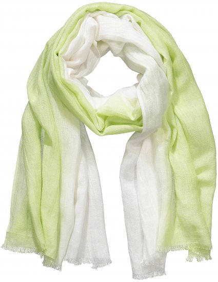 Ulla Popken Ombre Linen Blend Scarf Lime Green - Akcesoria - 