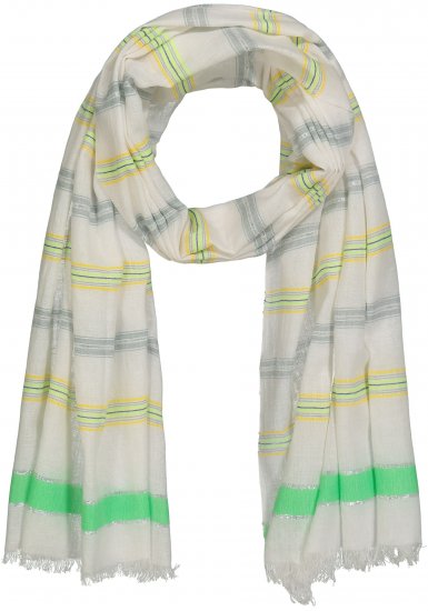 Ulla Popken Glitter Effect Scarf Lime - Akcesoria - 