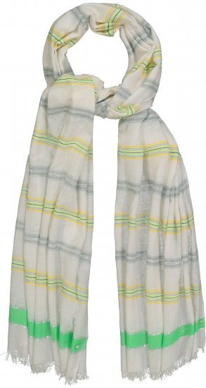 Ulla Popken Glitter Effect Scarf Lime - Akcesoria - 