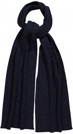 Ulla Popken Textured Speckled Scarf Navy - Akcesoria - 