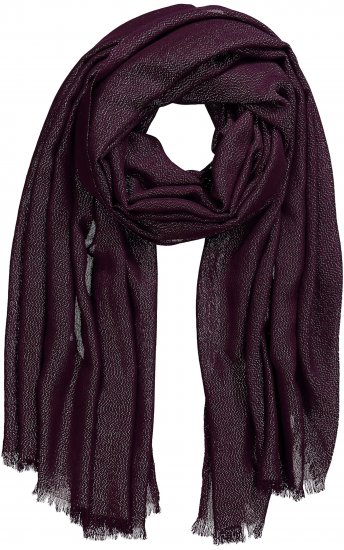 Ulla Popken Metallic Shimmer Scarf Red - Akcesoria - 