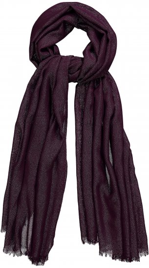 Ulla Popken Metallic Shimmer Scarf Red - Akcesoria - 